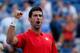 NEW YORK, NY - SEPTEMBER 03: Novak Djokovic of Serbia celebrates match point during his men's singles fourth round match against Marcel Granollers of Spain on Day Nine of the 2013 US Open at the USTA Billie Jean King National Tennis Center on September 3, 2013 in New York City. (Photo by Mike Stobe/Getty Images for the USTA)