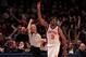 NEW YORK, NY - MARCH 30: Shawne Williams #3 of the New York Knicks celebrates scoring a three pointer during the game against the New Jersey Nets at Madison Square Garden on March 30, 2011 in New York City. NOTE TO USER: User expressly acknowledges and agrees that, by downloading and/or using this Photograph, User is consenting to the terms and conditions of the Getty Images License Agreement. The Knicks defeated the Nets 120-116 (Photo by Chris Trotman/Getty Images)