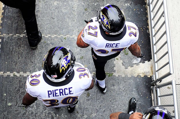 Harbaugh: No Set Carries for Rice and Pierce