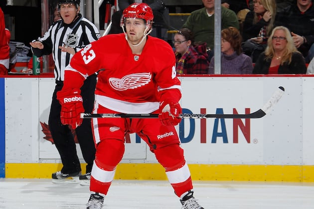 Red Wings' Darren Helm Skates Again but Admits He's Only 'Partly' Pain-Free