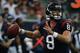 HOUSTON, TX - AUGUST 17: Matt Schaub #8 of the Houston Texans looks to pass in the first half of the preseason game against the Miami Dolphins at Reliant Stadium on August 17, 2013 in Houston, Texas. (Photo by Scott Halleran/Getty Images)