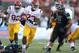 Aug 29, 2013; Honolulu, HI, USA; Southern California Trojans running back Tre Madden (23) carries the ball on a 34-yard gain against the Hawaii Rainbow Warriors at Aloha Stadium. Mandatory Credit: Kirby Lee-USA TODAY Sports