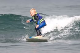 Surfing 3-Year-Old from SLO Is 'Just a Natural,' Dad Says