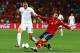 DONETSK, UKRAINE - JUNE 23: Sergio Ramos of Spain challenges Karim Benzema of France during the UEFA EURO 2012 quarter final match between Spain and France at Donbass Arena on June 23, 2012 in Donetsk, Ukraine. (Photo by Martin Rose/Getty Images)