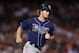 ANAHEIM, CA - SEPTEMBER 04: Wil Myers #9 of the Tampa Bay Rays rounds first base after hitting a two-run home run in the seventh inning against the Los Angeles Angels of Anaheim at Angel Stadium of Anaheim on September 4, 2013 in Anaheim, California. The Rays defeated the Angels 3-1. (Photo by Jeff Gross/Getty Images)