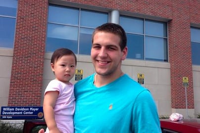 McGary Poses with Adorable Baby