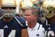 SOUTH BEND, IN - AUGUST 31: Head coach Brian Kelly of the Notre Dame Fighting Irish waits to run onto the field with his team before a game against the Temple Owls at Notre Dame Stadium on August 31, 2013 in South Bend, Indiana. (Photo by Jonathan Daniel/Getty Images)