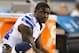 Aug 29, 2013; Arlington, TX, USA; Dallas Cowboys cornerback Morris Claiborne (24) on the bench during the second half against the Houston Texans at AT&T Stadium. Mandatory Credit: Matthew Emmons-USA TODAY Sports