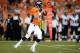 Sep 5, 2013; Denver, CO, USA; Denver Broncos quarterback Peyton Manning (18) prepares to pass in the second quarter against the Baltimore Ravens at Sports Authority Field at Mile High. Mandatory Credit: Ron Chenoy-USA TODAY Sports