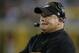 Aug 24, 2013; Jacksonville, FL, USA; Philadelphia Eagles head coach Chip Kelly reacts after a fumbled snap during the second quarter of their game against the Jacksonville Jaguars at EverBank Field. Mandatory Credit: Phil Sears-USA TODAY Sports