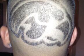 Photo: Iowa Fan Gets Hawkeyes Logo Shaved into His Head
