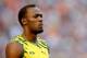 MOSCOW, RUSSIA - AUGUST 18: Usain Bolt of Jamaica competes in the Men's 4x100 metres final during Day Nine of the 14th IAAF World Athletics Championships Moscow 2013 at Luzhniki Stadium on August 18, 2013 in Moscow, Russia. (Photo by Mark Kolbe/Getty Images)