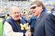 Oct 1, 2011; Ann Arbor, MI, USA; Michigan Wolverines athletic director Dave Brandon greets fans before the game against the Minnesota Golden Gophers at Michigan Stadium. Mandatory Credit: Tim Fuller-USA TODAY Sports