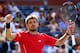 NEW YORK, NY - SEPTEMBER 05: Stanislas Wawrinka of Switzerland celebrates match point during his men's singles quarterfinal match against Andy Murray of Great Britain on Day Eleven of the 2013 US Open at USTA Billie Jean King National Tennis Center on September 5, 2013 in the Flushing neighborhood of the Queens borough of New York City. (Photo by Al Bello/Getty Images)