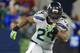 Dec 16, 2012; Toronto, Ontario, Canada; Seattle Seahawks running back Marshawn Lynch (24) runs against the Buffalo Bills during the first half at the Rogers Centre. Mandatory Credit: Kevin Hoffman-USA TODAY Sports