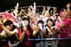 TOKYO, JAPAN - SEPTEMBER 08: Residents of Olympic bid city Tokyo celebrate after the announcement of the 2020 Summer Olympic Games host city at Komazawa Olympic Park on September 8, 2013 in Tokyo, Japan. Madrid was the first city to be eliminated, followed by Istanbul. Tokyo won the right to host the 2020 Summer Olympic Games in the final ballot. (Photo by Adam Pretty/Getty Images)