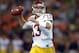 Aug 29, 2013; Honolulu, HI, USA; Southern California Trojans quarterback Max Wittek (15) throws a pass against the Hawaii Rainbow Warriors at Aloha Stadium. USC defeated Hawaii 30-13. Mandatory Credit: Kirby Lee-USA TODAY Sports