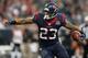 HOUSTON, TX - JANUARY 05: Arian Foster #23 of the Houston Texans runs the ball against the Cincinnati Bengals during the AFC Wild Card Playoff Game at Reliant Stadium on January 5, 2013 in Houston, Texas. (Photo by Ronald Martinez/Getty Images)