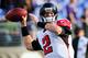 BALTIMORE, MD - AUGUST 15: Quarterback Matt Ryan #2 of the Atlanta Falcons warms up before the start of the Falcons preseason game against the Baltimore Ravens at M&T Bank Stadium on August 15, 2013 in Baltimore, Maryland. (Photo by Rob Carr/Getty Images)