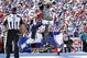 Sep 8, 2013; Orchard Park, NY, USA; New England Patriots wide receiver Julian Edelman (11) catches a touchdown pass as Buffalo Bills defensive back Jim Leonhard (35) defends during the first quarter at Ralph Wilson Stadium. Mandatory Credit: Kevin Hoffman-USA TODAY Sports