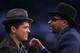 LOS ANGELES, CA - FEBRUARY 20: Singer Bruno Mars (L) and director Spike Lee speak during the 2011 NBA All-Star game at Staples Center on February 20, 2011 in Los Angeles, California. NOTE TO USER: User expressly acknowledges and agrees that, by downloading and or using this photograph, User is consenting to the terms and conditions of the Getty Images License Agreement. (Photo by Jeff Gross/Getty Images)