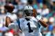 CHARLOTTE, NC - SEPTEMBER 08: Cam Newton #1 of the Carolina Panthers drops back to pass against the Seattle Seahawks during their game at Bank of America Stadium on September 8, 2013 in Charlotte, North Carolina. (Photo by Streeter Lecka/Getty Images)