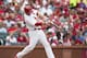 ST. LOUIS, MO - SEPTEMBER 08: David Freese #23 of the St. Louis Cardinals makes contact on a pitch the third inning of a game against the Pittsburgh Pirates at Busch Stadium on September 08, 2013 in St. Louis, Missouri. (Photo by David Welker/Getty Images)