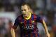 VALENCIA, SPAIN - SEPTEMBER 01: Andres Iniesta of Barcelona runs with the ball during the La Liga match between Valencia CF and FC Barcelona at Estadio Mestalla on September 1, 2013 in Valencia, Spain. (Photo by Manuel Queimadelos Alonso/Getty Images)