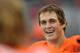 CORVALLIS, OR - DECEMBER 01: Quarterback Sean Mannion #4 of the Oregon State Beavers smiles along the sidelines late in the fourth quarter of the game against the Nicholls State Colonels on December 1, 2012 at Reser Stadium in Corvallis, Oregon. Oregon State won the game 77-3. (Photo by Steve Dykes/Getty Images)