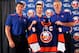 BETHPAGE, NY - SEPTEMBER 09: (L-R) Head coach Jack Capuano, John Tavares, and General Manager Garth Snow of the New York Islanders pose for a photo during a press conference naming John Tavares the New York Islanders team captain at Carlyle on the Green on September 9, 2013 in Bethpage, New York. (Photo by Andy Marlin/Getty Images)