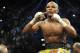 May 4, 2013; Las Vegas, NV, USA; Floyd Mayweather holds his championship belt after his WBC Welterweight title fight defeating Robert Guerrero at the MGM Grand Garden Arena. Mandatory Credit: Jayne Kamin-Oncea-USA TODAY Sports