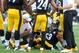 PITTSBURGH, PA - SEPTEMBER 8: Maurkice Pouncey #53 of the Pittsburgh Steelers lays on the grass after suffering an injury against the Tennessee Titans during the first quarter at Heinz Field on September 8, 2013 in Pittsburgh, Pennsylvania. (Photo by Vincent Pugliese/Getty Images)