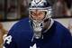 TORONTO, CANADA - MAY 12: James Reimer #34 of the Toronto Maple Leafs takes warmup before facing the Boston Bruins in Game Six of the Eastern Conference Quarterfinals during the 2013 NHL Stanley Cup Playoffs May 12, 2013 at the Air Canada Centre in Toronto, Ontario, Canada. (Photo by Abelimages/Getty Images)