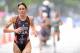 YOKOHAMA, JAPAN - MAY 11: In this handout photo provided by the International Triathlon Union, world number one Gwen Jorgensen of the United States competes in the run leg during the ITU World Triathlon Series race on May 11, 2013 in Yokohama, Japan. (Photo by ITU via Getty Images)