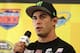 AVONDALE, AZ - NOVEMBER 11: Ultimate Fighting Championship Bantamweight fighter Dominick Cruz speaks to the media prior to the NASCAR Sprint Cup Series AdvoCare 500 at Phoenix International Raceway on November 11, 2012 in Avondale, Arizona. (Photo by Todd Warshaw/Getty Images for NASCAR)