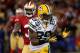 SAN FRANCISCO, CA - JANUARY 12: Wide receiver James Jones #89 of the Green Bay Packers catches a touchdown pass thrown by quarterback Aaron Rodgers #12 in the second quarter against the San Francisco 49ers during the NFC Divisional Playoff Game at Candlestick Park on January 12, 2013 in San Francisco, California. (Photo by Stephen Dunn/Getty Images)
