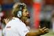 ATLANTA, GA - AUGUST 31: Head coach Nick Saban of the Alabama Crimson Tide questions a call during the game against the Virginia Tech Hokies at Georgia Dome on August 31, 2013 in Atlanta, Georgia. (Photo by Kevin C. Cox/Getty Images)