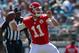 JACKSONVILLE, FL - SEPTEMBER 08: Alex Smith #11 of the Kansas City Chiefs passes during a game against the Jacksonville Jaguars at EverBank Field on September 8, 2013 in Jacksonville, Florida. (Photo by Mike Ehrmann/Getty Images)