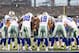ARLINGTON, TX - SEPTEMBER 08: The Dallas Cowboys huddle in the first half while taking on the New York Giants on September 8, 2013 at AT&T Stadium in Arlington, Texas. (Photo by Ronald Martinez/Getty Images)