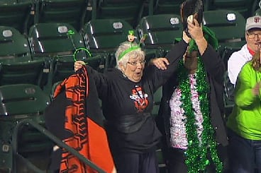 Grandma at Giants Game Makes Foul Ball Catch of the Year
