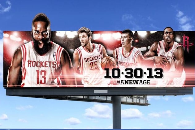 Houston Rockets Unveil 'A New Age' Billboards with Dwight Howard, James Harden