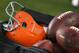 CHICAGO, IL - AUGUST 29: A Cleveland Browns helmet and footballs are seen in a ball bag during a game between the Brown and the Chicago Bears at Soldier Field on August 29, 2013 in Chicago, Illinois. The Browns defeated the Bears 18-16. (Photo by Jonathan Daniel/Getty Images)