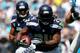 CHARLOTTE, NC - SEPTEMBER 08: Marshawn Lynch #24 of the Seattle Seahawks during their game at Bank of America Stadium on September 8, 2013 in Charlotte, North Carolina. (Photo by Streeter Lecka/Getty Images)