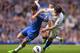 LONDON, ENGLAND - MAY 19: Oscar of Chelsea is and Leighton Baines of Everton battle for the ball during the Barclays Premier League match between Chelsea and Everton at Stamford Bridge on May 19, 2013 in London, England. (Photo by Mike Hewitt/Getty Images)