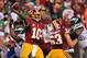 Sep 9, 2013; Landover, MD, USA; Washington Redskins quarterback Robert Griffin III (10) throws the ball in the third quarter against the Philadelphia Eagles at FedEx Field. The Eagles won 33-27. Mandatory Credit: Geoff Burke-USA TODAY Sports