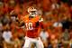 CLEMSON, SC - AUGUST 31: Tajh Boyd #10 of the Clemson Tigers during their game at Memorial Stadium on August 31, 2013 in Clemson, South Carolina. (Photo by Streeter Lecka/Getty Images)