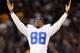 OAKLAND, CA - AUGUST 9: Wide receiver Dez Bryant #88 of the Dallas Cowboys calls for a touchdown on a reach into the endzone by Anthony Amos against the Oakland Raiders in the fourth quarter of a preseason game on August 9, 2013 at O.co Coliseum in Oakland, California. The Raiders won 19-17. (Photo by Brian Bahr/Getty Images)