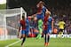LONDON, ENGLAND - AUGUST 31: Dwight Gayle (L) of Crystal Palace celebrates scoring his penalty during the Barclays Premier League match between Crystal Palace and Sunderland at Selhurst Park on August 31, 2013 in London, England. (Photo by Paul Gilham/Getty Images)