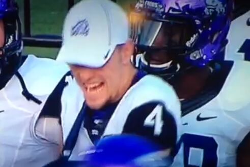 Video: Teammate Mistakenly Bumps into Casey Pachall's Broken Arm