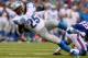Aug 29, 2013; Orchard Park, NY, USA; Detroit Lions running back Mikel Leshoure (25) during the first half against the Buffalo Bills at Ralph Wilson Stadium. Mandatory Credit: Timothy T. Ludwig-USA TODAY Sports